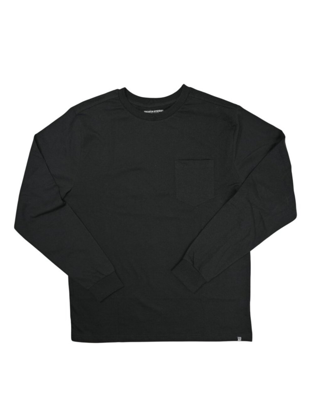 Eighth Avenue Slim Fit Long Sleeve Pocket T-Shirt in Black